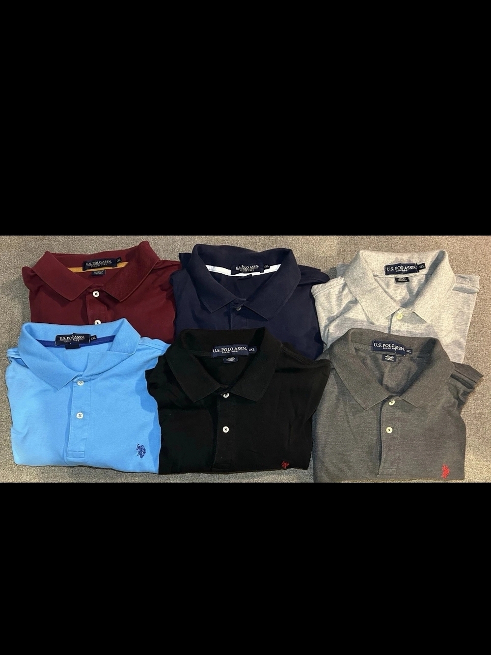 Mens XXL Polo Shirt Lot 6 U.S. Polo Assn Multicolor Cotton